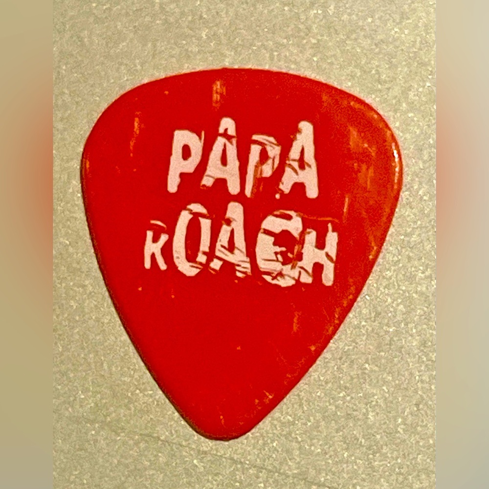 Jerry from Papa Roach USED LIVE! Guitar pick concert tour collectors memorabilia